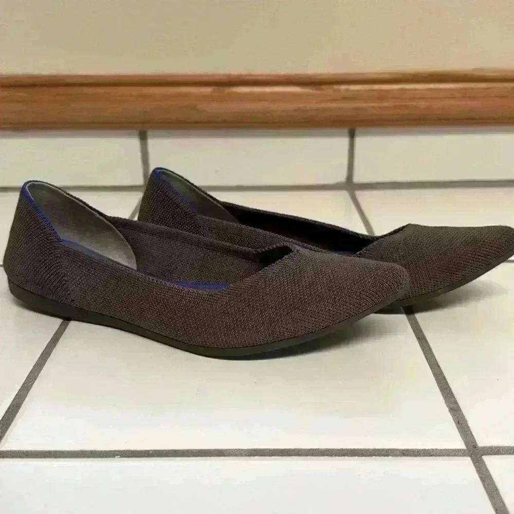 Rothy's Ponts in Mink Purple with Blue Heel Trim Size Women's 6